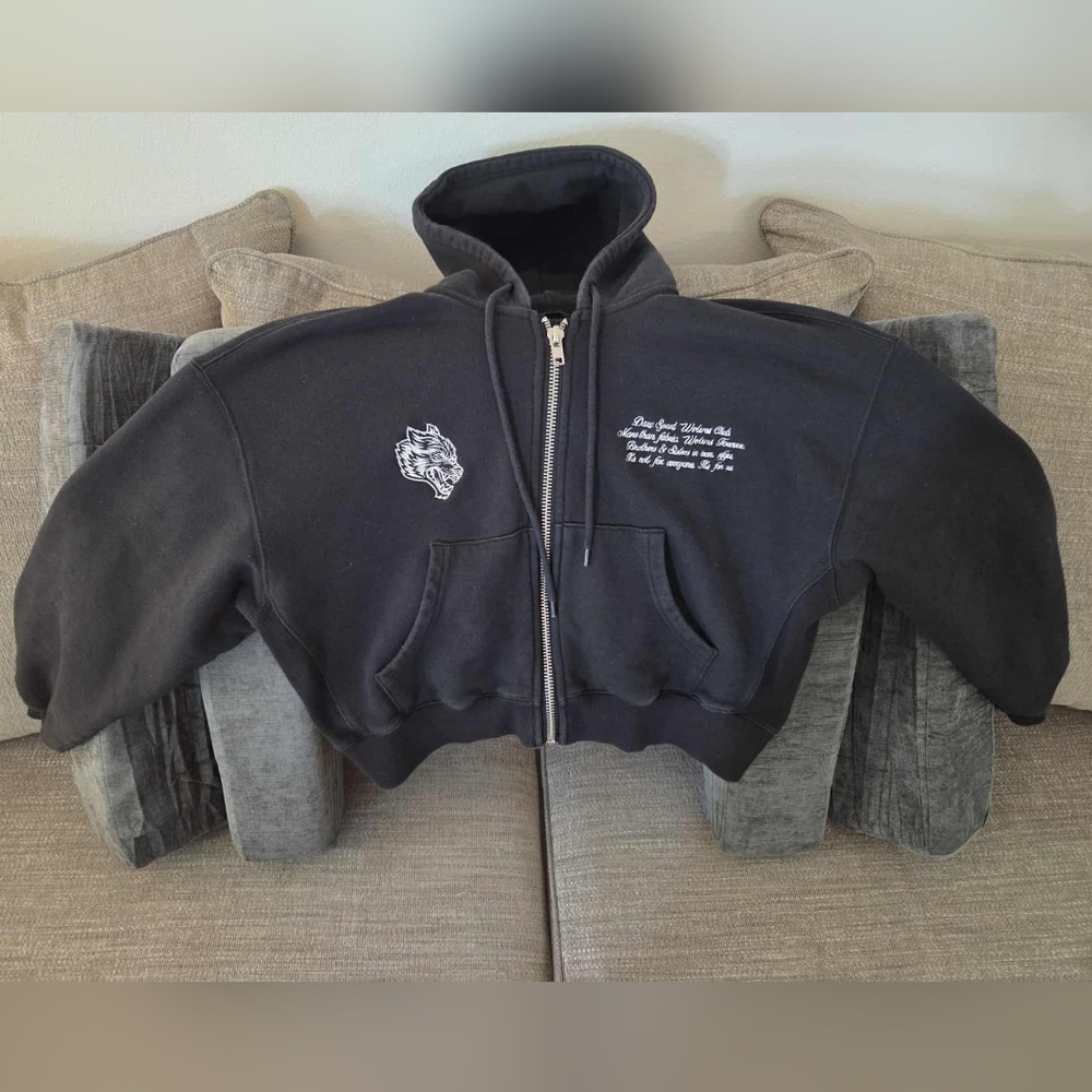 Darc Sport Cropped Black Zip Hoodie